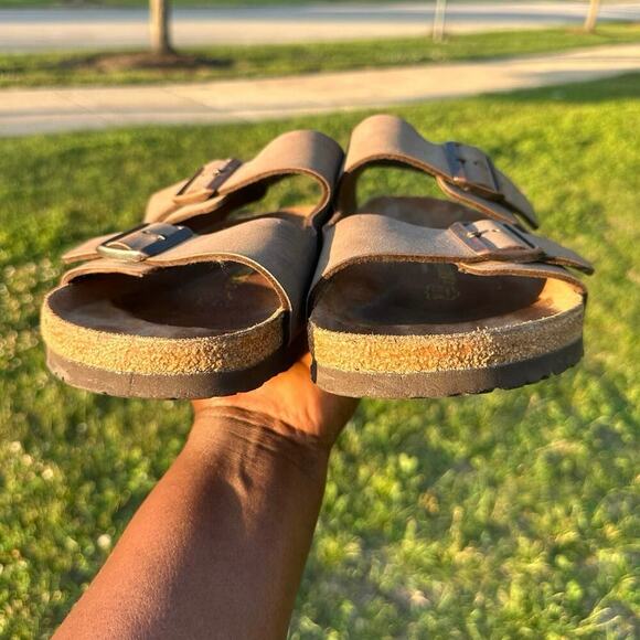 Birkenstock Milano‎ Men’s Leather Sandals Size 45 US M12  Mocha - Picture 16 of 17